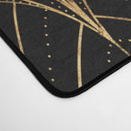 Art Deco Waterfalls // Black Luxe Desk Mat Gallery Image 4
