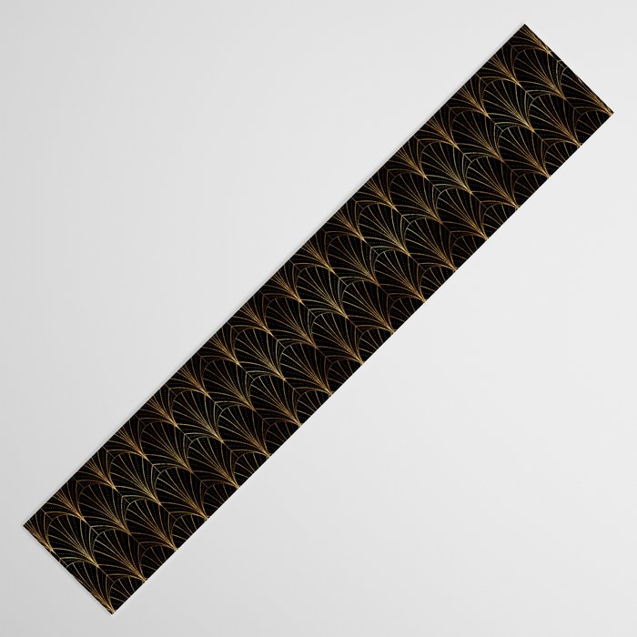 Art Deco Waterfalls // Black Luxe Table Runner Gallery Image 3
