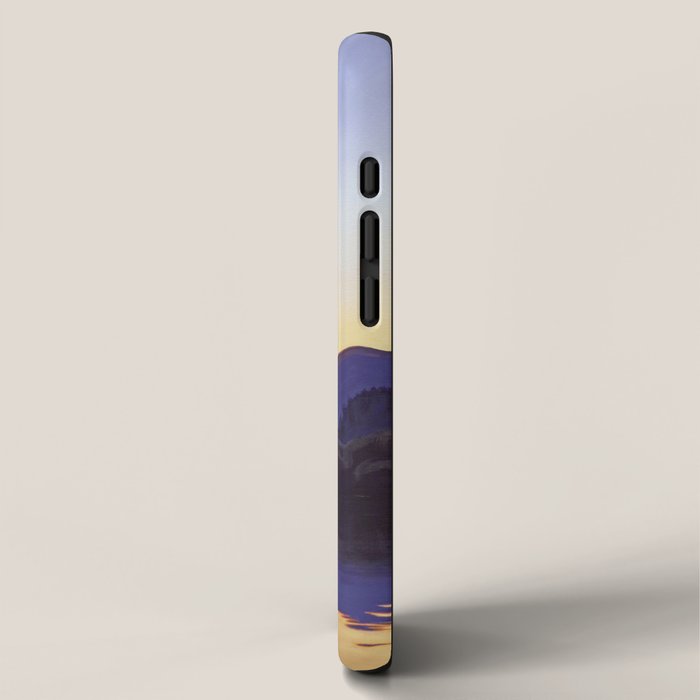 Sunset Over Mountains and River - Sunset in Hood River iPhone Case Gallery Image 2