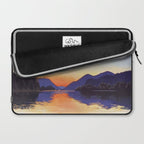 Sunset Over Mountains and River - Sunset in Hood River Laptop Sleeve Gallery Image 2