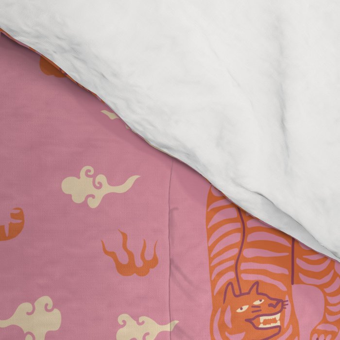 Oriental pink tigers Comforter Gallery Image 4
