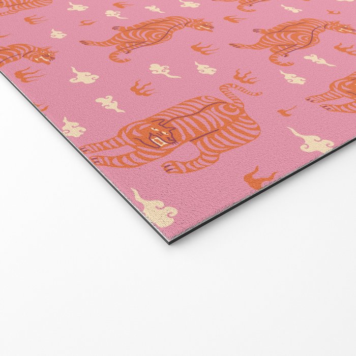 Oriental pink tigers Welcome Mat Gallery Image 2