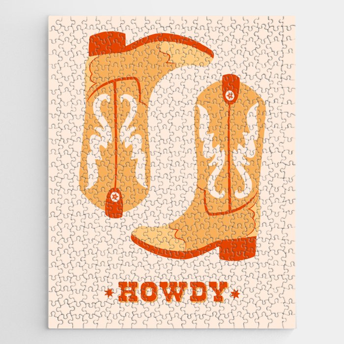 Howdy Cowboy Boots Jigsaw Puzzle Gallery Image 1