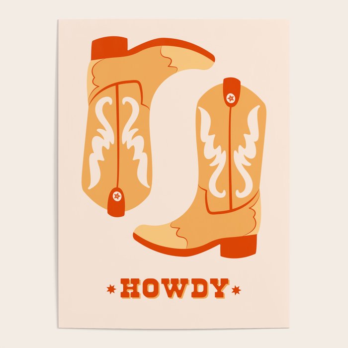 Howdy Cowboy Boots Poster Gallery Image 4
