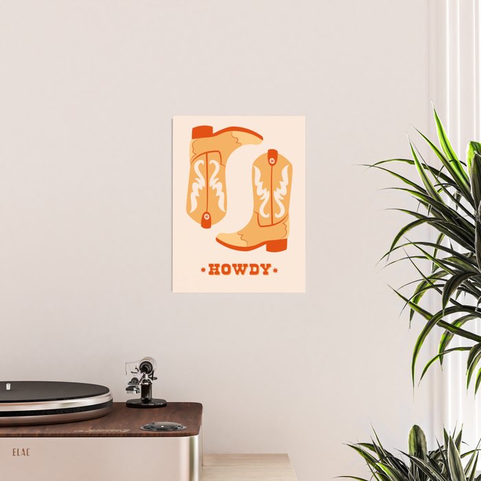 Howdy Cowboy Boots Poster Gallery Image 2