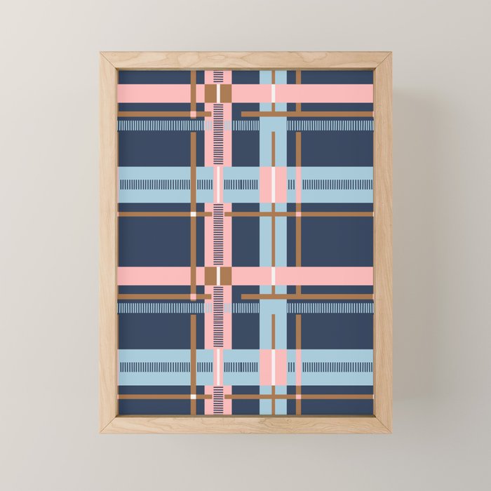 Dark Bold Linear Harmony Mini Art Print Gallery Image 1