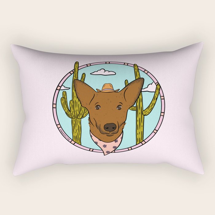Cowboy Dog- Shepherd Rectangular Pillow Gallery Image 1