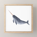 Narwhale Mini Art Print Gallery Image 1