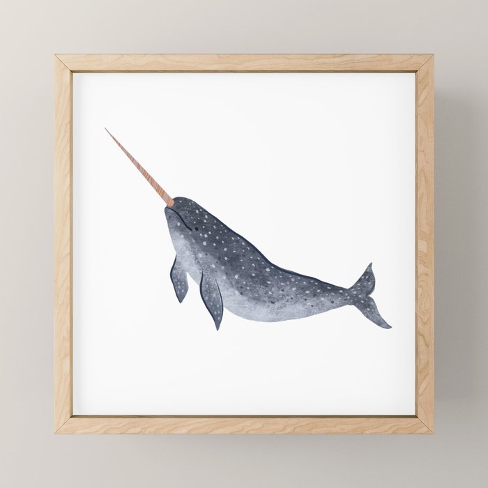 Narwhale Mini Art Print Gallery Image 1