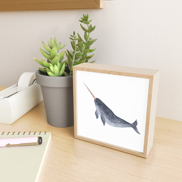 Narwhale Mini Art Print Gallery Image 2