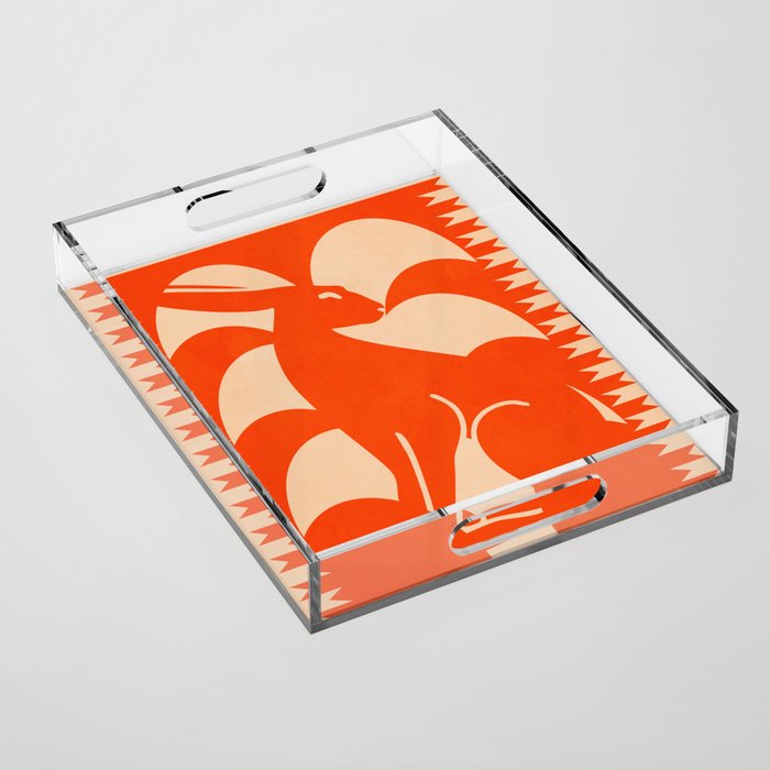 Minimalist Rabbit 7 Acrylic Tray Gallery Image 1