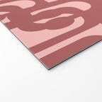Mid Century Modern Loops Pattern in Maroon and Pink Blush Welcome Mat Gallery Image 2