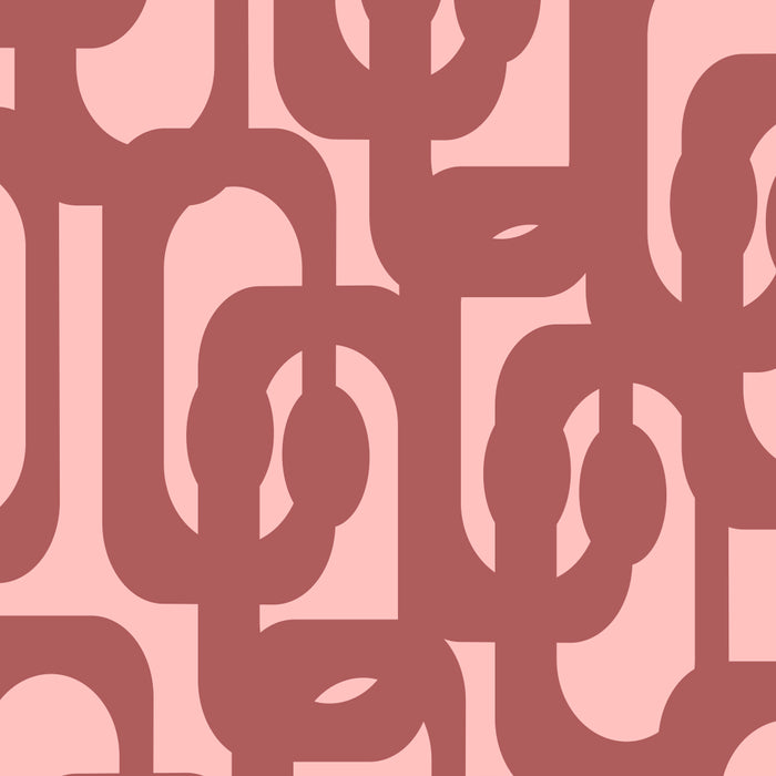 Mid Century Modern Loops Pattern in Maroon and Pink Blush Coffee Mug Gallery Image 2