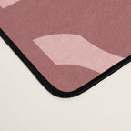 Mid Century Modern Loops Pattern in Maroon and Pink Blush Desk Mat Gallery Image 4