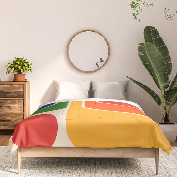Retro 70s Stripe Colorful Rainbow 872 Primary Colors Comforter Gallery Image 3