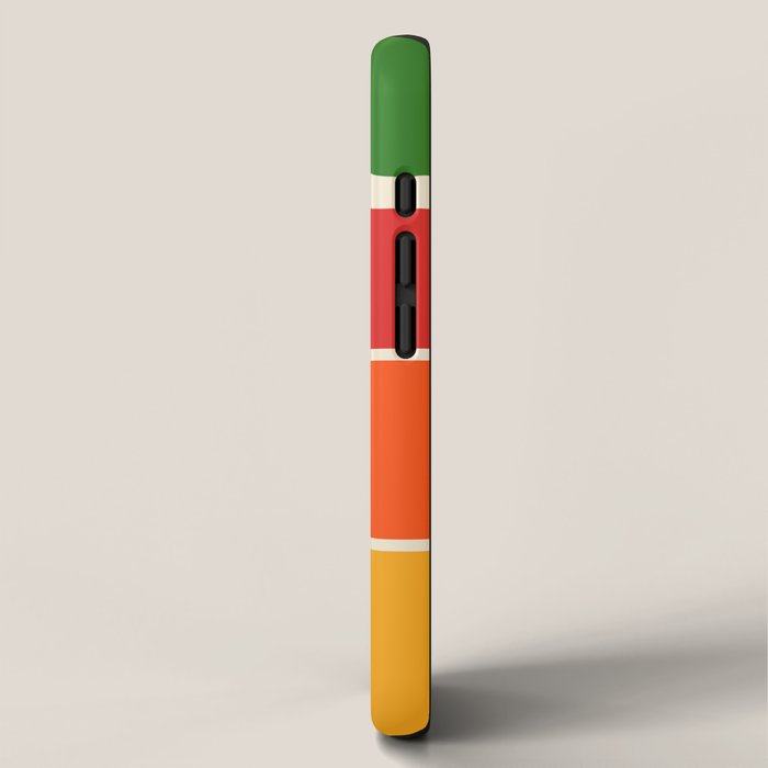 Retro 70s Stripe Colorful Rainbow 872 Primary Colors iPhone Case Gallery Image 2