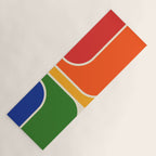 Retro 70s Stripe Colorful Rainbow 872 Primary Colors Yoga Mat Gallery Image 1
