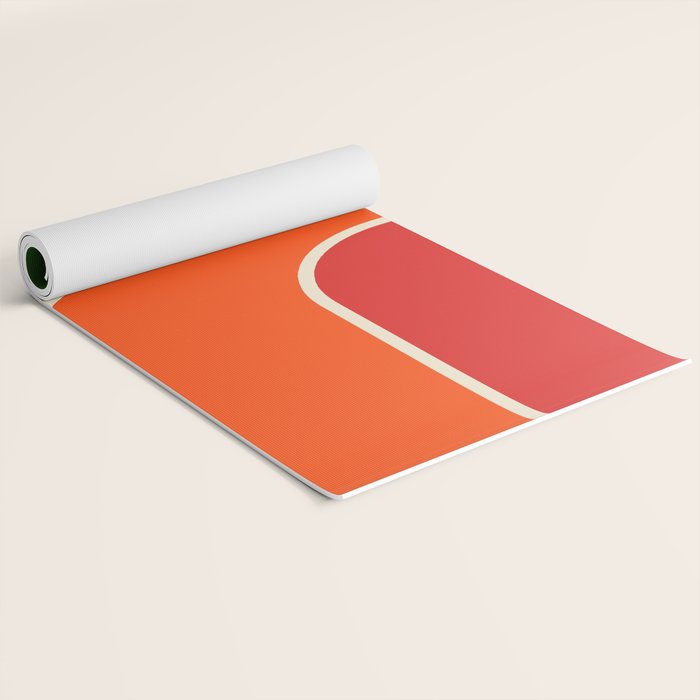 Retro 70s Stripe Colorful Rainbow 872 Primary Colors Yoga Mat Gallery Image 2