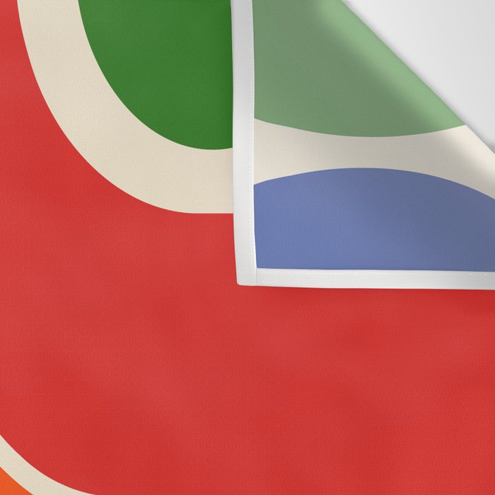 Retro 70s Stripe Colorful Rainbow 872 Primary Colors Wall Tapestry Gallery Image 3