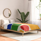 Retro 70s Stripe Colorful Rainbow 872 Primary Colors Comforter Gallery Image 2