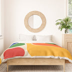Retro 70s Stripe Colorful Rainbow 872 Primary Colors Duvet Cover Gallery Image 3