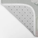 Wildflower bouquet in vase illustration - muted green, dusty pink and beige flowers Bath Mat Gallery Image 2