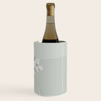 Wildflower bouquet in vase illustration - muted green, dusty pink and beige flowers Wine Chiller Gallery Image 3