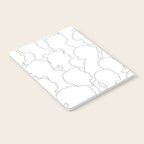 Black and white diverse people crowd pattern Notebook Gallery Image 2