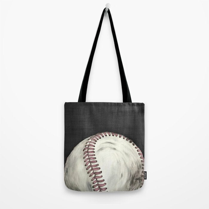 Vintage Baseball Art Tote Bag Gallery Image 2