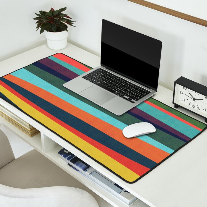 Mid-century zebra Desk Mat Gallery Image 2