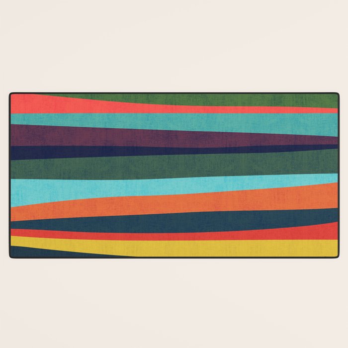 Mid-century zebra Desk Mat Gallery Image 3