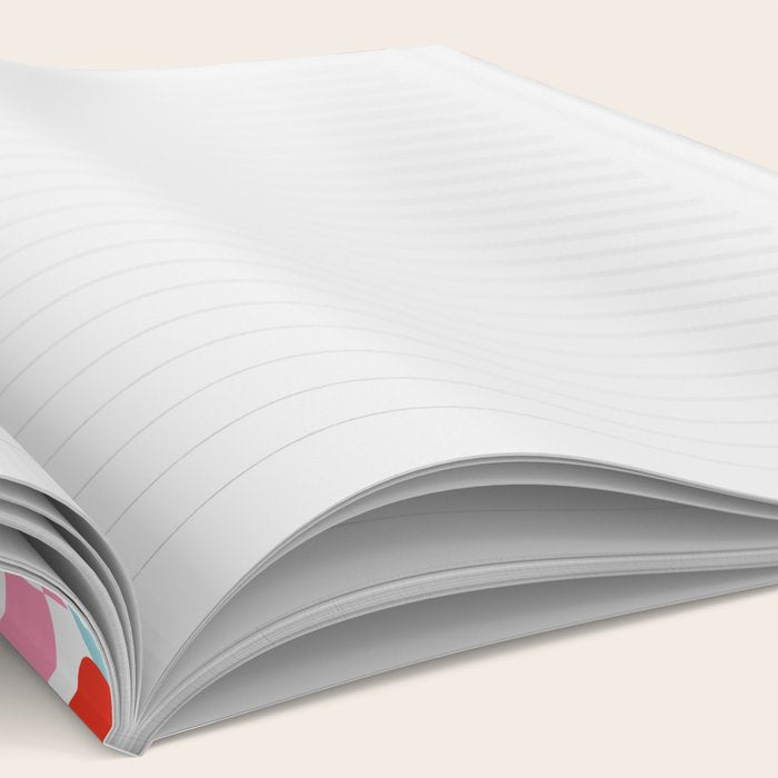 Red love heart checkered pattern Notebook Gallery Image 2