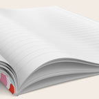 Red love heart checkered pattern Notebook Gallery Image 2