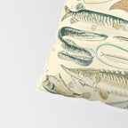 Vintage Fishing Diagram // Poissons II by Adolphe Millot 19th Century Science Textbook Artwork Pillow Sham Gallery Image 4