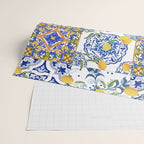 Summer, citrus ,Mediterranean style ,flowers,lemon fruit pattern  Wrapping Paper Gallery Image 2