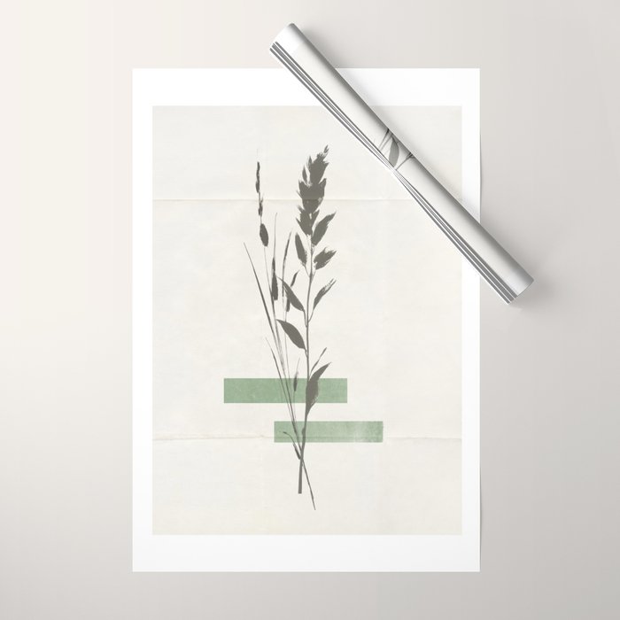 Dry flowers Collage Art Wrapping Paper Gallery Image 1