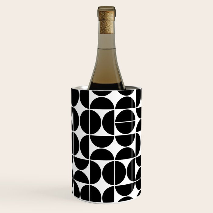 Mid Century Modern Geometric 04 Black Wine Chiller Gallery Image 3