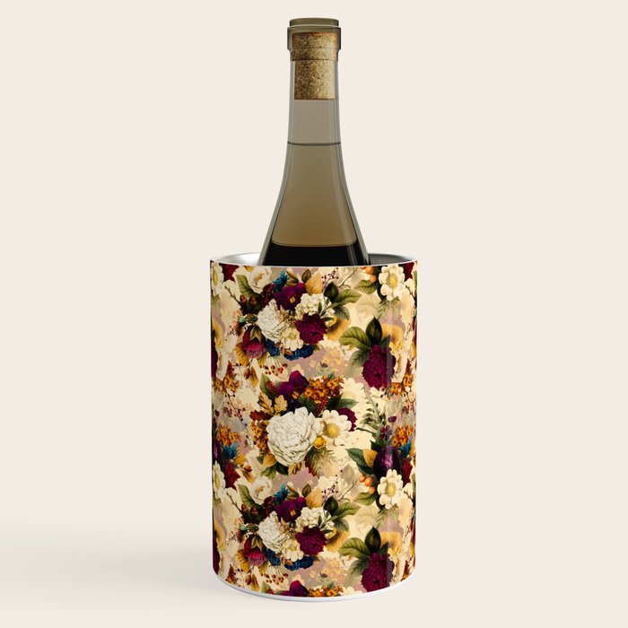 Vintage & Shabby Chic -  Nostalgic Winter Florals Pattern Wine Chiller Gallery Image 1