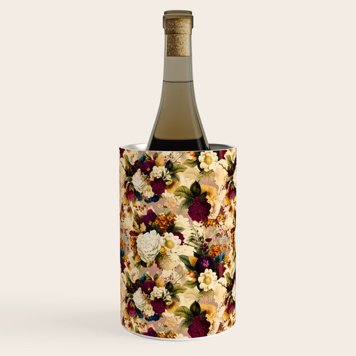Vintage & Shabby Chic -  Nostalgic Winter Florals Pattern Wine Chiller Gallery Image 2