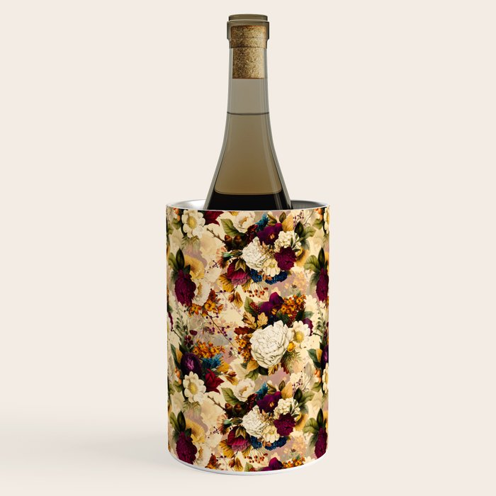 Vintage & Shabby Chic -  Nostalgic Winter Florals Pattern Wine Chiller Gallery Image 3
