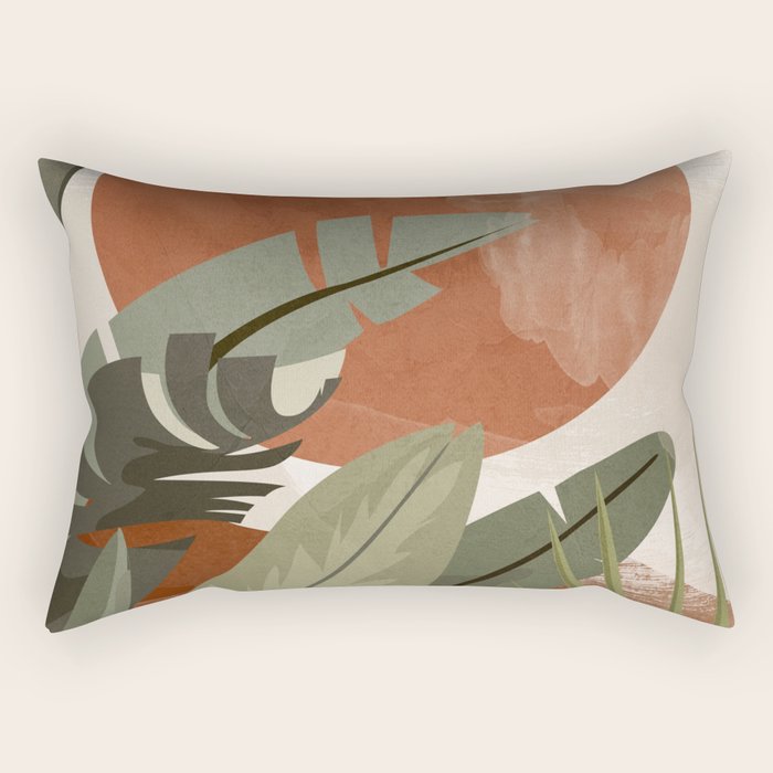 Tropical Leaf- Abstract Art 10 Rectangular Pillow Gallery Image 1
