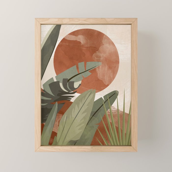 Tropical Leaf- Abstract Art 10 Mini Art Print Gallery Image 1