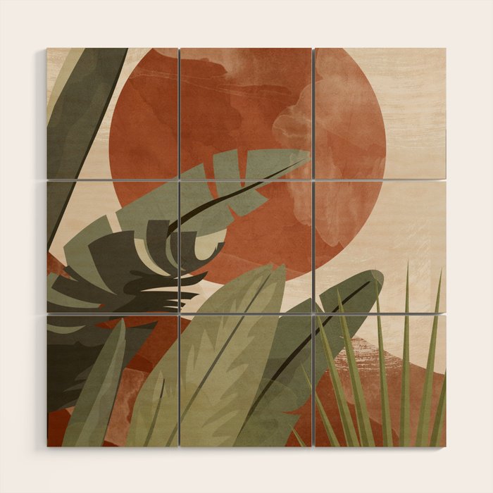 Tropical Leaf- Abstract Art 10 Wood Wall Art Gallery Image 1