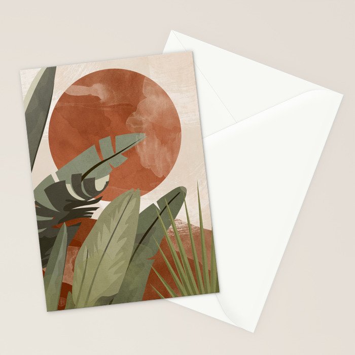 Tropical Leaf- Abstract Art 10 Stationery Card Gallery Image 2