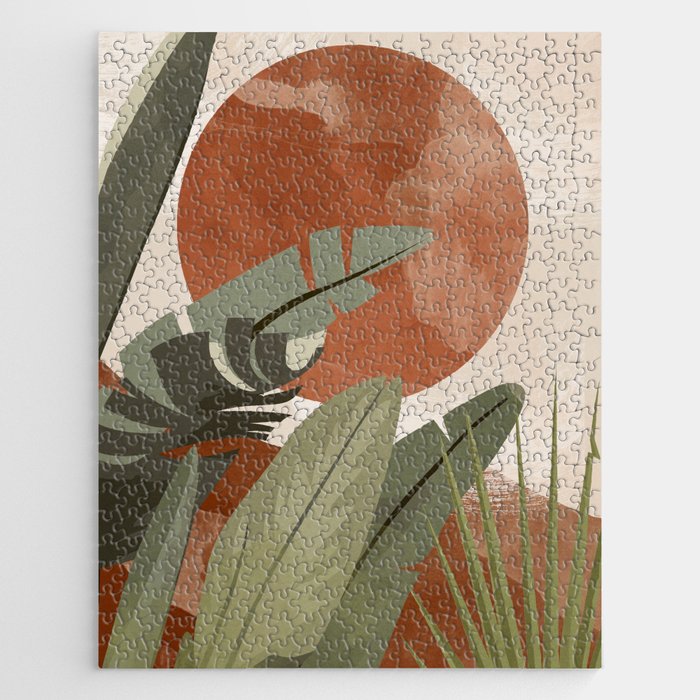 Tropical Leaf- Abstract Art 10 Jigsaw Puzzle Gallery Image 1