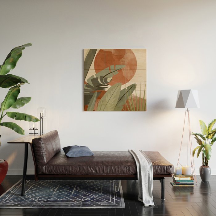 Tropical Leaf- Abstract Art 10 Wood Wall Art Gallery Image 2