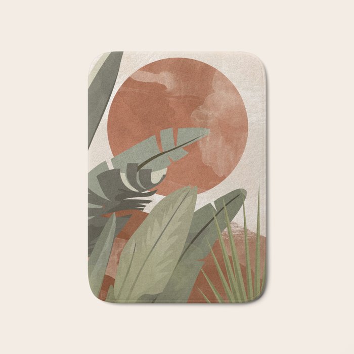 Tropical Leaf- Abstract Art 10 Bath Mat Gallery Image 1