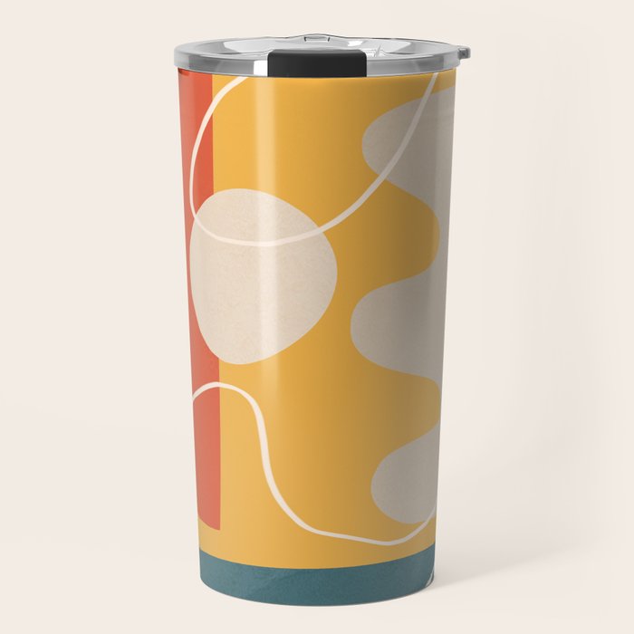 Minimal Colorful Abstract Shapes 7 Travel Mug Gallery Image 1