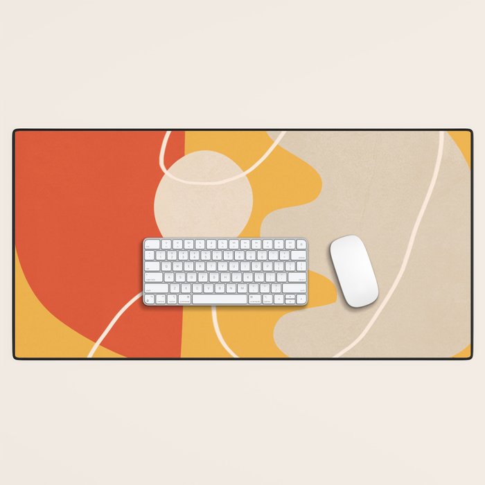 Minimal Colorful Abstract Shapes 7 Desk Mat Gallery Image 1