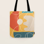 Minimal Colorful Abstract Shapes 7 Tote Bag Gallery Image 1